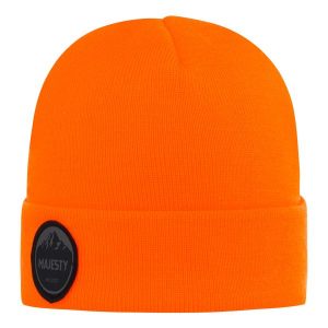Bawełniana czapka MAJESTY Beanie. Niebieskie czapki MAJESTY, bez wzorów, z bawełny, sportowe. W wyprzedaży za 55,49 zł.