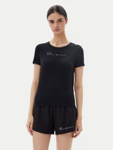 EA7 Emporio Armani T-Shirt 7W000274 AF12945 UC001 Czarny Slim Fit. Czarne t-shirty EA7 Emporio Armani, xs, bez wzorów, z syntetyku, bez kołnierzyka, bez ramiączek. Za 189,99 zł.