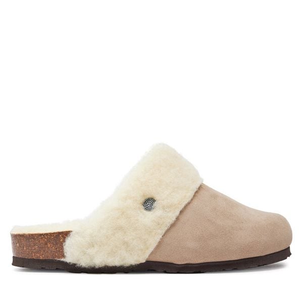 Kapcie Genuins. Brązowe kapcie Genuins, bez wzorów. Za 149,99 zł.