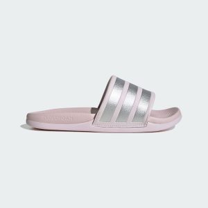 Klapki Adilette Comfort 2.0. Czerwone klapki ADIDAS, bez wzorów, bez obcasa. Za 199,00 zł.