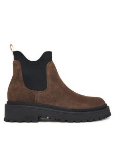 Liu Jo Sztyblety Rumi 42 SF5119 PX117 Brązowy. Brązowe botki Liu Jo, bez wzorów, ze skóry, bez obcasa, na płaskiej podeszwie, bez zapięcia. Za 599,99 zł.