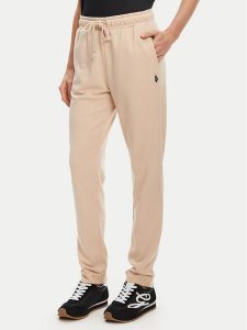 U.S. Polo Assn. Spodnie dresowe WUP1513 Beżowy Regular Fit. Brązowe spodnie dresowe U.S. Polo Assn., s, bez wzorów, z dresówki. Za 229,99 zł.