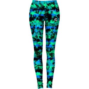 Legginsy w kolorze czarno-niebiesko-zielonym ze wzorem. Legginsy marki Haby, Mr Gugu Ms Go. W wyprzedaży za 114,95 zł.