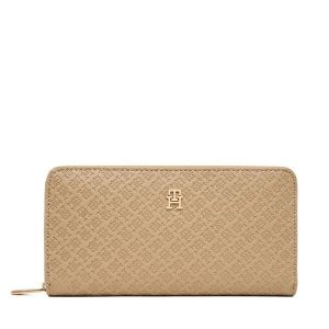 Portfel Tommy Hilfiger. Brązowe portfele TOMMY HILFIGER, bez wzorów. Za 309,99 zł.
