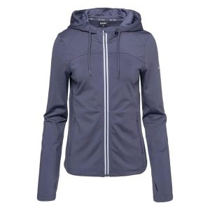 Damska bluza z kapturem zapinana na zamek Hi-Tec Tolin. Szare bluzy Hi-tec, bez wzorów, z kapturem. Za 156,99 zł.