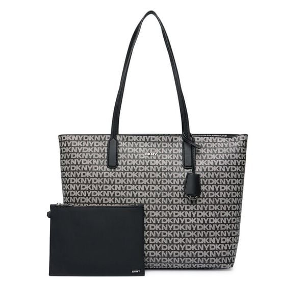 Torebka DKNY. Czarne shopper bag DKNY, bez wzorów, bez dodatków. Za 789,99 zł.