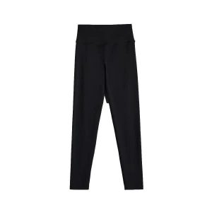 Damskie legginsy 4F FNK F411. Czarne legginsy 4f, bez wzorów, z dzianiny, z podwyższonym stanem, długie. Za 127,50 zł.
