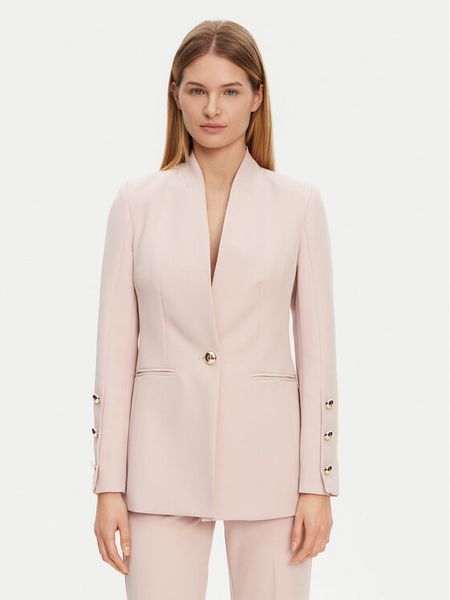 Rinascimento Marynarka CFC0122856003 Różowy Regular Fit. Czerwone marynarki i żakiety Rinascimento, l, bez wzorów, z syntetyku. Za 359,99 zł.