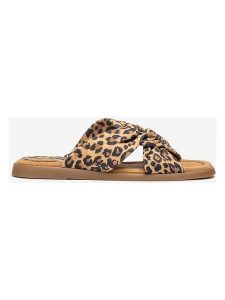 Unisa Skórzane klapki w kolorze brązowym rozmiar: 36. Brązowe klapki Unisa, bez wzorów, z otwartym noskiem, bez obcasa. Za 190,18 zł.