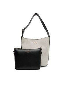 Guess Torebka HWAG96 62040 Beżowy. Brązowe torebki klasyczne Guess, z aplikacjami, z materiału, bez dodatków. Za 409,99 zł.