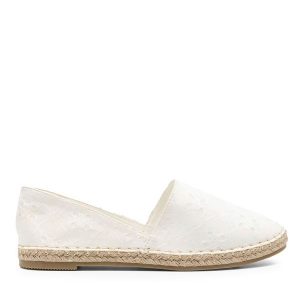 Espadryle Jenny Fairy. Białe espadryle Jenny Fairy, bez wzorów, bez obcasa. Za 89,99 zł.
