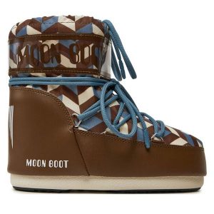 Śniegowce Moon Boot. Brązowe buty zimowe Moon Boot, bez obcasa, bez zapięcia. Za 769,99 zł.