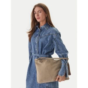 Torebka Tommy Hilfiger. Brązowe torebki klasyczne TOMMY HILFIGER, bez wzorów, bez dodatków. Za 687,99 zł.