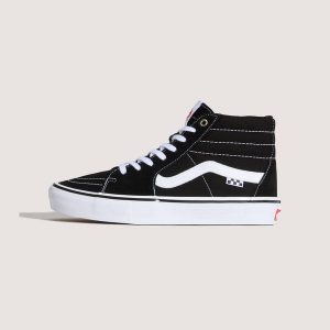 Vans Sk8-Hi – Klassieke High-Top. Białe trampki Vans, bez wzorów, bez zapięcia. Za 383,30 zł.