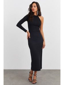 Cool and sexy Sukienka w kolorze czarnym rozmiar: M. Czarne sukienki Cool and sexy, m, bez wzorów, bez kołnierzyka, bez ramiączek, maxi. Za 66,00 zł.