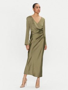 Imperial Sukienka koktajlowa AFGSIBA Zielony Regular Fit. Zielone kombinezony Imperial, m, bez wzorów, z syntetyku, wizytowe, bez kołnierzyka, bez ramiączek. Za 259,99 zł.