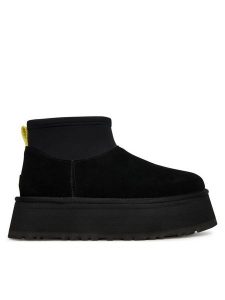 Ugg Śniegowce W Classic Mini Dipper 1168170 Czarny. Czarne buty zimowe Ugg, ze skóry, bez obcasa, bez zapięcia. Za 729,99 zł.