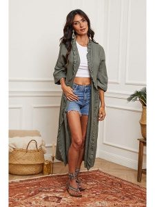 La Compagnie Du Lin Lniany kardigan w kolorze khaki rozmiar: XXL. Brązowe kardigany La Compagnie Du Lin, ze lnu. Za 241,45 zł.