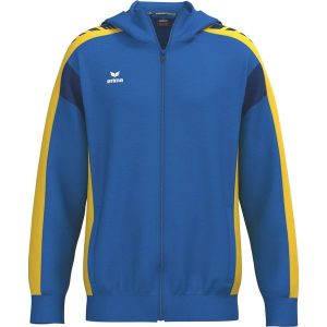 Kurtka treningowa Erima Celebrate 125 z kapturem, wielokolorowa dla juniorów. Czarne kurtki Erima, bez wzorów, z kapturem. Za 329,99 zł.