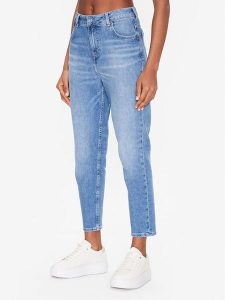 Mustang Jeansy Charlotte 1013598 Niebieski Tapered Fit. Niebieskie jeansy Mustang, bez wzorów, z bawełny. Za 309,99 zł.
