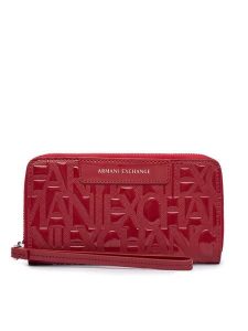 Armani Exchange Portfel XW001606 AF17290 U5081 Czerwony. Czerwone portfele Armani Exchange, bez wzorów, ze skóry. Za 379,99 zł.