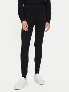 Athlecia Spodnie dresowe Dava W Knitted EA243385 Czarny Regular Fit. Czarne spodnie dresowe Athlecia, bez wzorów, z dresówki. Za 129,99 zł.