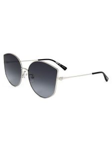 Moschino Damskie okulary przeciwsłoneczne w kolorze srebrno-granatowym rozmiar: 64. Niebieskie okulary przeciwsłoneczne MOSCHINO. Za 259,95 zł.