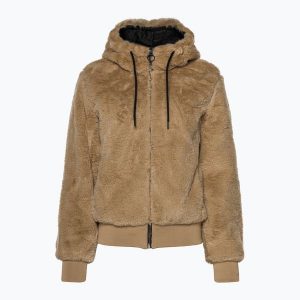 Kurtka futrzana damska CMP Fix Hood. Brązowe kurtki CMP, na zimę, xs, bez wzorów, z futra, bez kaptura, narciarskie. Za 249,99 zł.