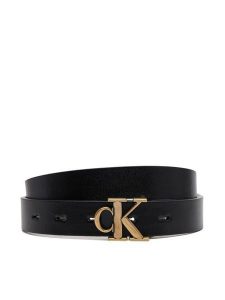 Calvin Klein Jeans Pasek Damski Monogram Placque Buckle 25Mm Rev LV04K7005G Czarny. Czarne paski Calvin Klein Jeans, bez wzorów, z jeansu. Za 179,99 zł.