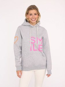 Zwillingsherz Bluza "Alissa Heart" w kolorze szarym rozmiar: S/M. Szare bluzy Zwillingsherz, m, bez wzorów, z bawełny, z kapturem. Za 241,56 zł.
