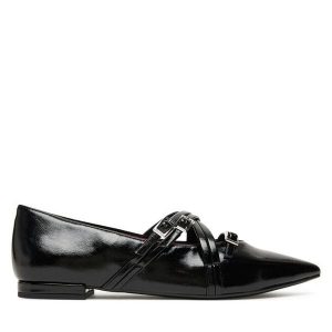 Baleriny Tamaris. Czarne balerinki Tamaris, bez wzorów, bez obcasa, bez zapięcia. Za 179,99 zł.