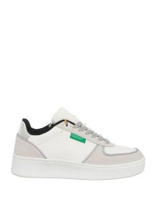 Benetton Sneakersy w kolorze biało-szarym rozmiar: 40. Białe trampki Benetton, bez wzorów, bez zapięcia. Za 153,71 zł.