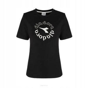 Koszulka tenisowa Diadora L. T-Shirt SS ESS. Sports. Czarne koszulki sportowe Diadora, bez wzorów, bez ramiączek, tenisowe. Za 89,99 zł.