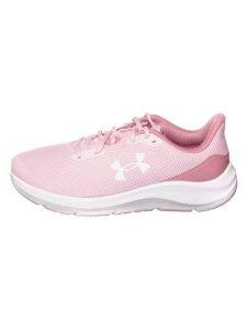 Under Armour Buty w kolorze jasnoróżowym do biegania rozmiar: 38,5. Różowe trampki Under Armour, bez wzorów, z materiału, bez zapięcia. Za 180,06 zł.