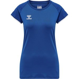 Koszulka damska Hummel hmlhmlCORE volley stretch. Niebieskie bluzki Hummel, l, bez wzorów, sportowe, bez kołnierzyka, bez ramiączek. Za 144,50 zł.