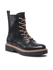 Jenny Fairy Trzewiki WS5896-04 Czarny. Czarne botki Jenny Fairy, bez wzorów, ze skóry, bez obcasa, na płaskiej podeszwie, bez zapięcia. Za 179,99 zł.