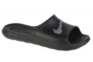 Klapki basenowe damskie Nike Victori One Slide. Czarne klapki Nike, bez wzorów, z materiału, bez obcasa. Za 257,00 zł.