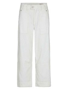 Herrlicher Spodnie sztruksowe "Soul" w kolorze białym rozmiar: W33. Białe spodnie z wysokim stanem Herrlicher, bez wzorów, z bawełny, z podwyższonym stanem. Za 217,99 zł.