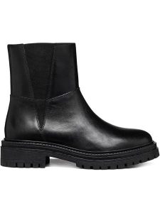 Geox Skórzane botki "Iridea" w kolorze czarnym rozmiar: 39. Czarne botki Geox, bez wzorów, bez obcasa, bez zapięcia. Za 294,97 zł.