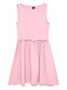 Vero Moda Sukienka w kolorze jasnoróżowym rozmiar: S. Różowe sukienki Vero Moda, s, bez wzorów, z bawełny, bez kołnierzyka, bez ramiączek, mini. Za 89,47 zł.
