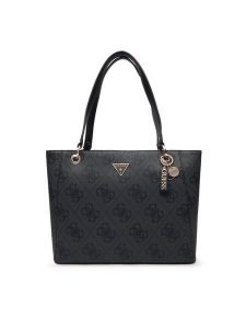 Guess Torebka Noelle II HWSO96 72250 Szary. Szare shopper bag Guess, z aplikacjami, ze skóry, bez dodatków. Za 679,99 zł.