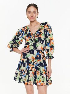 Lauren Ralph Lauren Sukienka codzienna 250889366001 Kolorowy Regular Fit. Sukienki Lauren Ralph Lauren, na co dzień, bez wzorów, z bawełny, bez kołnierzyka, bez ramiączek, proste. Za 699,99 zł.