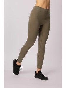 Spaio Legginsy termiczne "Merino" w kolorze khaki rozmiar: XL. Brązowe legginsy Spaio, xl, bez wzorów, z materiału, outdoorowe. Za 260,99 zł.