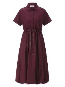 Rich & Royal Sukienka w kolorze bordowym rozmiar: 40. Czerwone sukienki Rich & Royal, bez wzorów, bez kołnierzyka, bez ramiączek, midi. Za 329,95 zł.