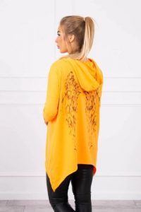 Bluza z nadrukiem skrzydeł pomarańczowy neon. Brązowe bluzy KESI, l, bez wzorów, z bawełny, z kapturem. Za 167,28 zł.