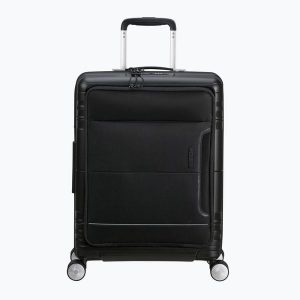 Walizka podróżna American Tourister Spinner 55 EXP 4. Czarne walizki AMERICAN TOURISTER, bez wzorów. Za 719,99 zł.