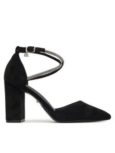 DeeZee Czółenka BG-88416-1 Czarny. Czarne czółenka DeeZee, bez wzorów, z materiału, bez obcasa, bez zapięcia. Za 139,99 zł.