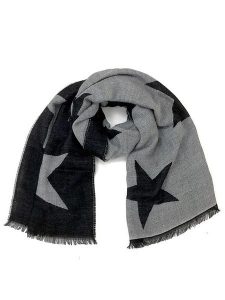 MILANO AMOUR Szal w kolorze czarno-szarym - 176 x 68 cm rozmiar: onesize. Czarne szaliki MILANO AMOUR, bez wzorów, z materiału. Za 152,98 zł.