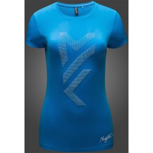 Koszulka damska Maciek Kot Collection TSD281 - denim. Niebieskie bluzki marki 4f, z nadrukiem, z bawełny. W wyprzedaży za 29,99 zł.
