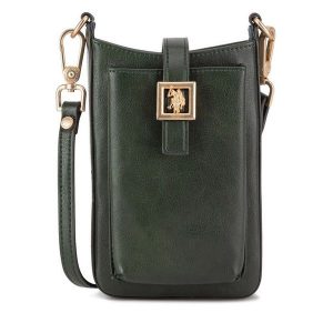 Torebka U.S. Polo Assn. Zielone listonoszki U.S. Polo Assn., bez wzorów, bez dodatków. Za 269,99 zł.